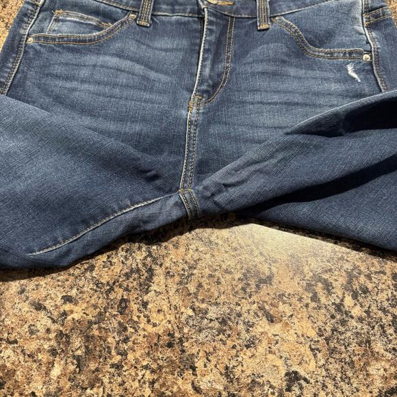 LuLaRoe Womens Jeans Skinny Distressed Elastic Waist Zip Fly Blue Size 26 IP - Picture 5 of 6